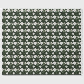 Papier cadeau Fleur noire Rose blanche (Plat)