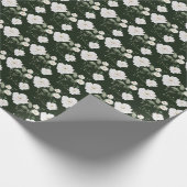 Papier cadeau Fleur noire Rose blanche (Coin)