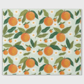 Papier Cadeau Fleur orange (Plat)