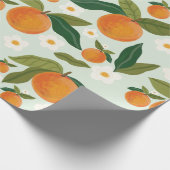 Papier Cadeau Fleur orange (Coin)