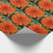 Papier Cadeau Fleur orange (Coin)