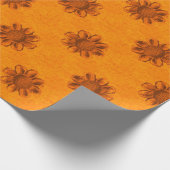 Papier Cadeau Fleur orange (Coin)