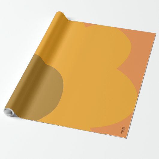 Papier Cadeau Fleur orange Abstraite (Déroulé)