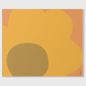 Papier Cadeau Fleur orange Abstraite (Plat)