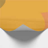 Papier Cadeau Fleur orange Abstraite (Coin)
