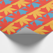Papier Cadeau Fleur orange et jaune lumineuse (Coin)