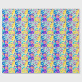 Papier Cadeau Fleur pastel abstrait moderne (Plat)