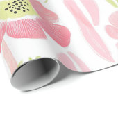Papier Cadeau Fleur pastel rétro (1) (Coin rond)