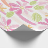 Papier Cadeau Fleur pastel rétro (2) (Coin)