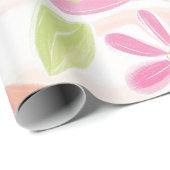 Papier Cadeau Fleur pastel rétro (2) (Coin rond)