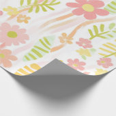 Papier Cadeau Fleur pastel rétro (3) (Coin)