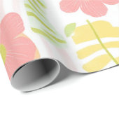 Papier Cadeau Fleur pastel rétro (3) (Coin rond)