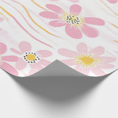 Papier Cadeau Fleur pastel rétro (4) (Coin)