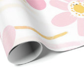 Papier Cadeau Fleur pastel rétro (4) (Coin rond)