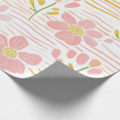 Papier Cadeau Fleur pastel rétro (6) (Coin)