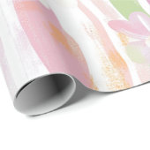 Papier Cadeau Fleur pastel rétro (9) (Coin rond)