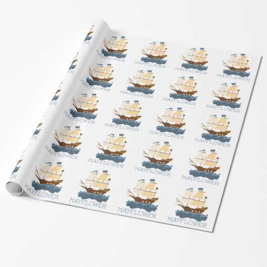 Papier Cadeau Fleur printanière (Déroulé)