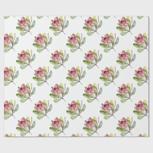 Papier Cadeau Fleur Protea (Plat)