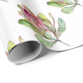 Papier Cadeau Fleur Protea (Coin rond)