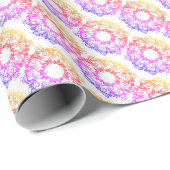 Papier Cadeau Fleur Psychédélique (Coin rond)
