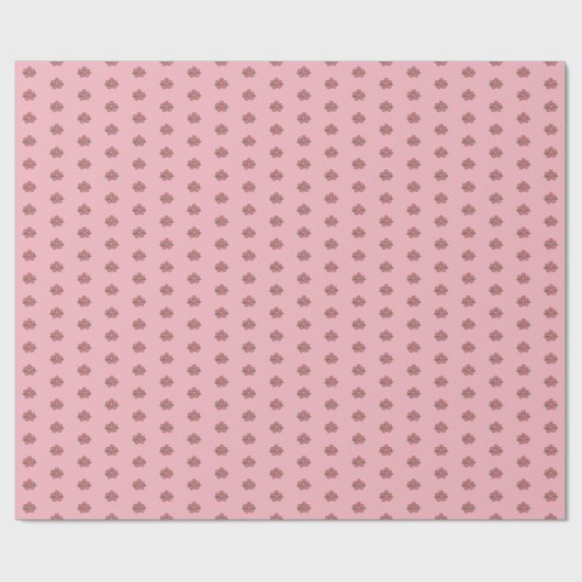 Papier Cadeau Fleur rose mignonne (Plat)