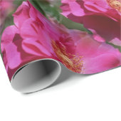 Papier Cadeau Fleur rose Motif Nature (Coin rond)