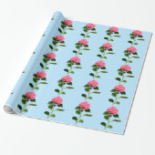 Papier Cadeau Fleur rose rose rose Hydrangea (Déroulé)