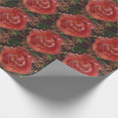 Papier Cadeau fleur rouge (Coin)