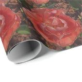 Papier Cadeau fleur rouge (Coin rond)