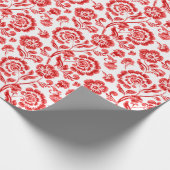 Papier Cadeau Fleur Rouge (Coin)