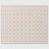 Papier Cadeau Fleur rouge charmante (Plat)