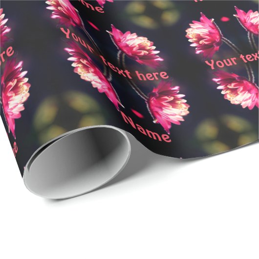 Papier Cadeau Fleur Rouge Dans La Lumière Du Soleil Fermer Perso