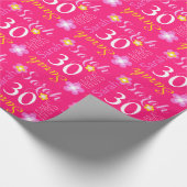 Papier Cadeau Fleur Sarah nommée faite sur commande enveloppe de (Coin)