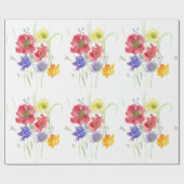 Papier Cadeau Fleur sauvage (Plat)