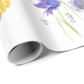 Papier Cadeau Fleur sauvage (Coin rond)