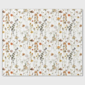 Papier Cadeau Fleur sauvage boho (Plat)