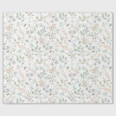 Papier Cadeau Fleur Sauvage Boho (Plat)