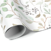 Papier Cadeau Fleur Sauvage Boho (Coin rond)