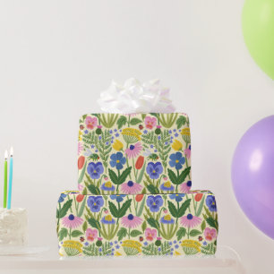 Papier Cadeau Fleur sauvage botanique vintage