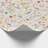 Papier Cadeau Fleur sauvage d'aquarelle de Boho (Coin)