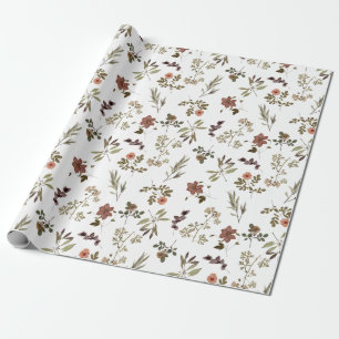 Papier Cadeau Fleur sauvage de Bourgogne verte