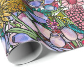 Papier Cadeau Fleur sauvage d'été australien Motif (Coin rond)