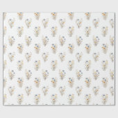 Papier Cadeau Fleur sauvage Floral (Plat)