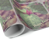 Papier Cadeau Fleur Sauvage Joyeuses Pâques (Coin rond)