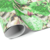 Papier Cadeau Fleur sauvage Spring Trillium (Coin rond)