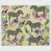 Papier Cadeau Fleur sauvage Zebra (Plat)