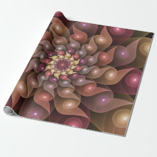 Papier Cadeau Fleur surréaliste brillante Art fractal abstrait m