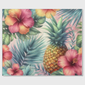 Papier Cadeau Fleur tropicale (Plat)