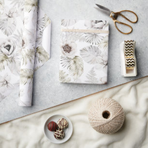 Papier Cadeau Fleur tropicale d'été