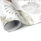 Papier Cadeau Fleur tropicale d'été (Coin rond)